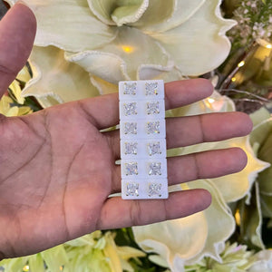 PROMOCIÓN TOPO CIRCON CUADRADO GRANDE CON ROSCA DE SEGURIDAD Ref 90010-45 OrolaminadoLuxus