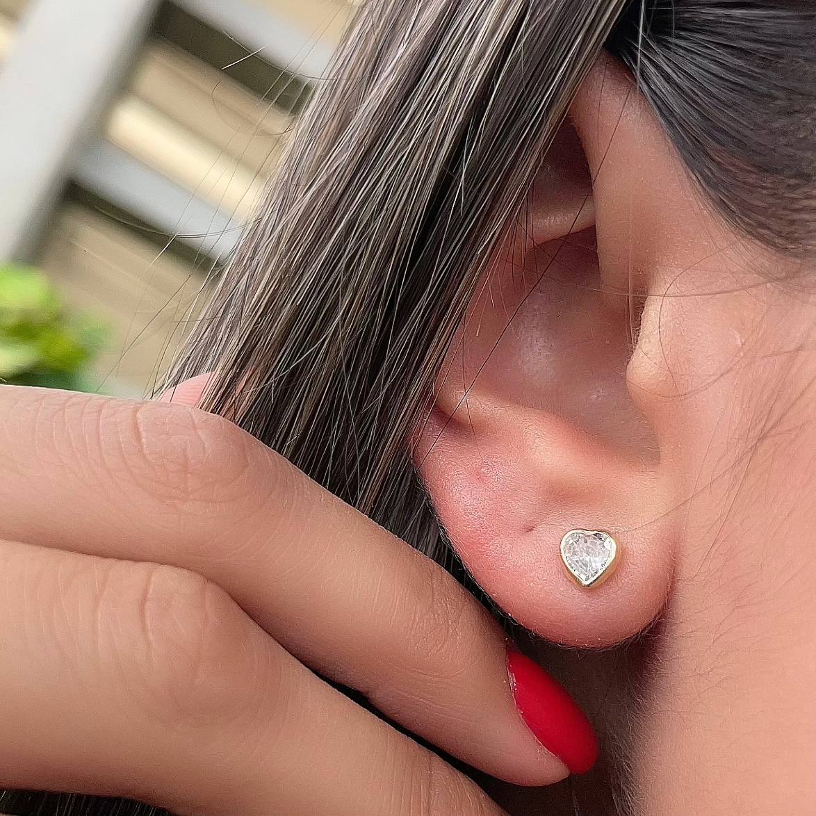 PROMOCIÓN TOPO CORAZON SWAROVSKI CON ROSCA DE SEGURIDAD 90047-45 OrolaminadoLuxus