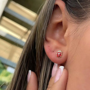 TOPO MARIQUITA ROJA CON ROSCA DE SEGURIDAD Ref 90037 OrolaminadoLuxus