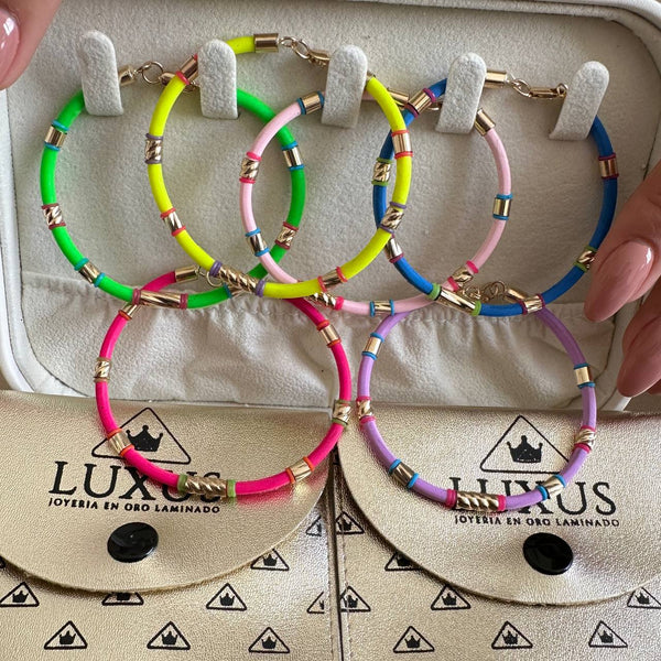 BRAZALETE BANDA 3MM 7 APLIQUES 94002