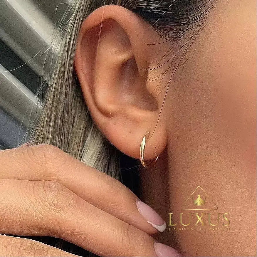 CANDONDA MINI TIPO PIERCING 7MM  014A OrolaminadoLuxus