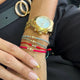 BRAZALETE TEJIDA DEGRADE DORADA 020317 OrolaminadoLuxus
