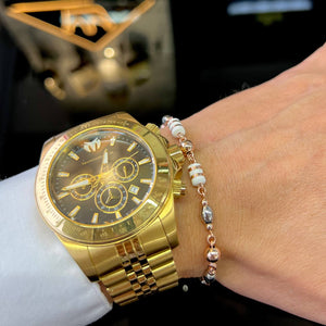 PULSERA ARTESANAL OVALO ROSE DE 20CM 02036312 OrolaminadoLuxus