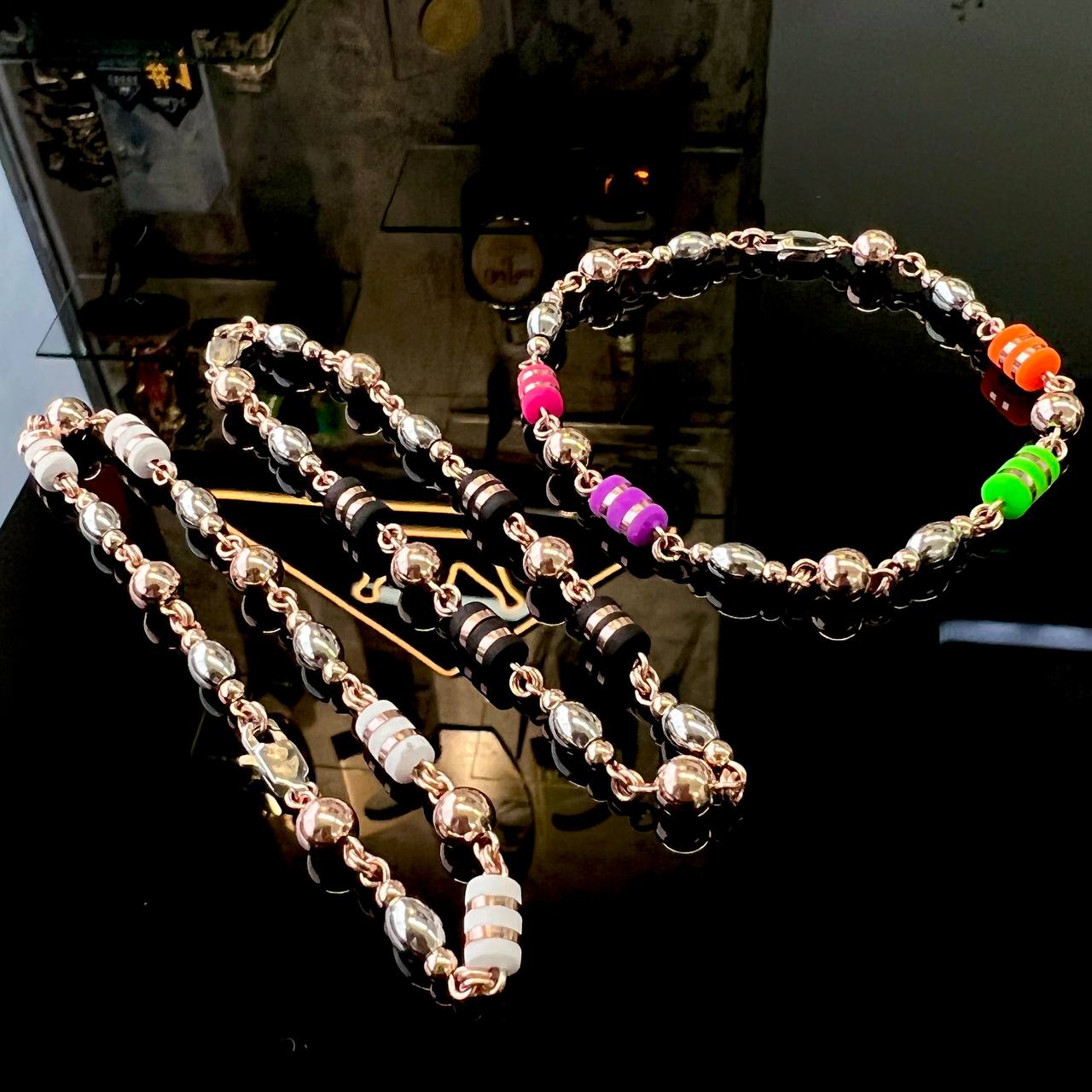 PULSERA ARTESANAL OVALO ROSE DE 20CM 02036312 OrolaminadoLuxus