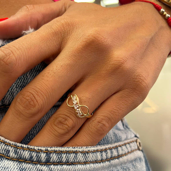 ANILLO INFINITO CON CRISTALES 953-80
